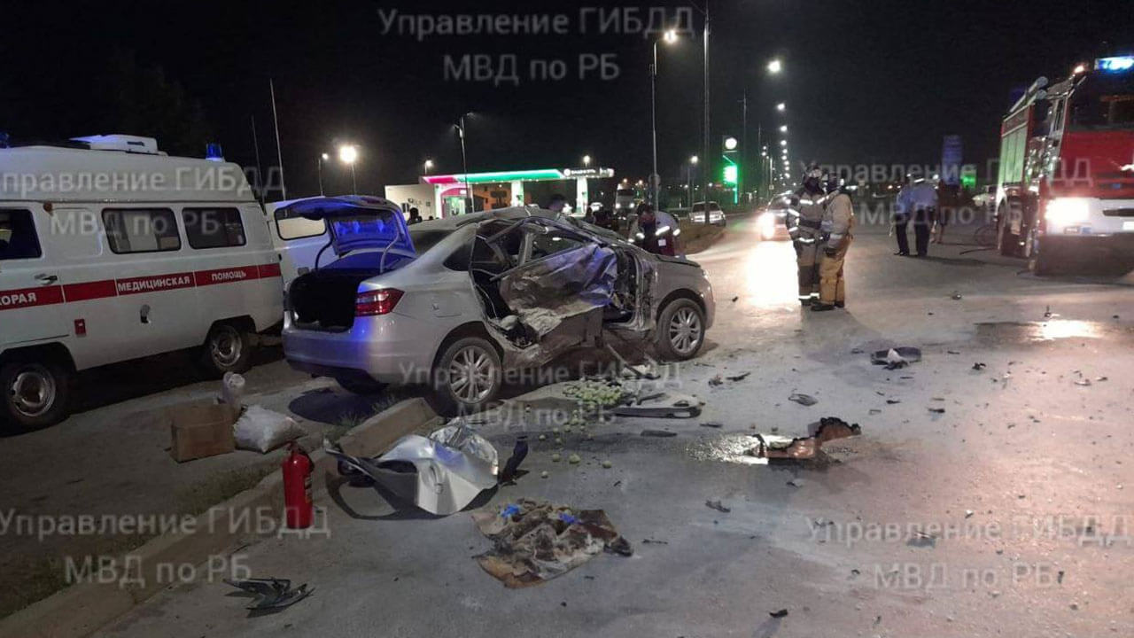 В Башкирии в массовой аварии скончался молодой мотоциклист