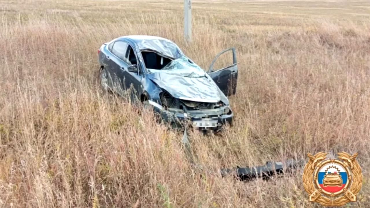 В Мечетлинском районе Башкирии опрокинувшись в кювет погиб водитель Ниссана