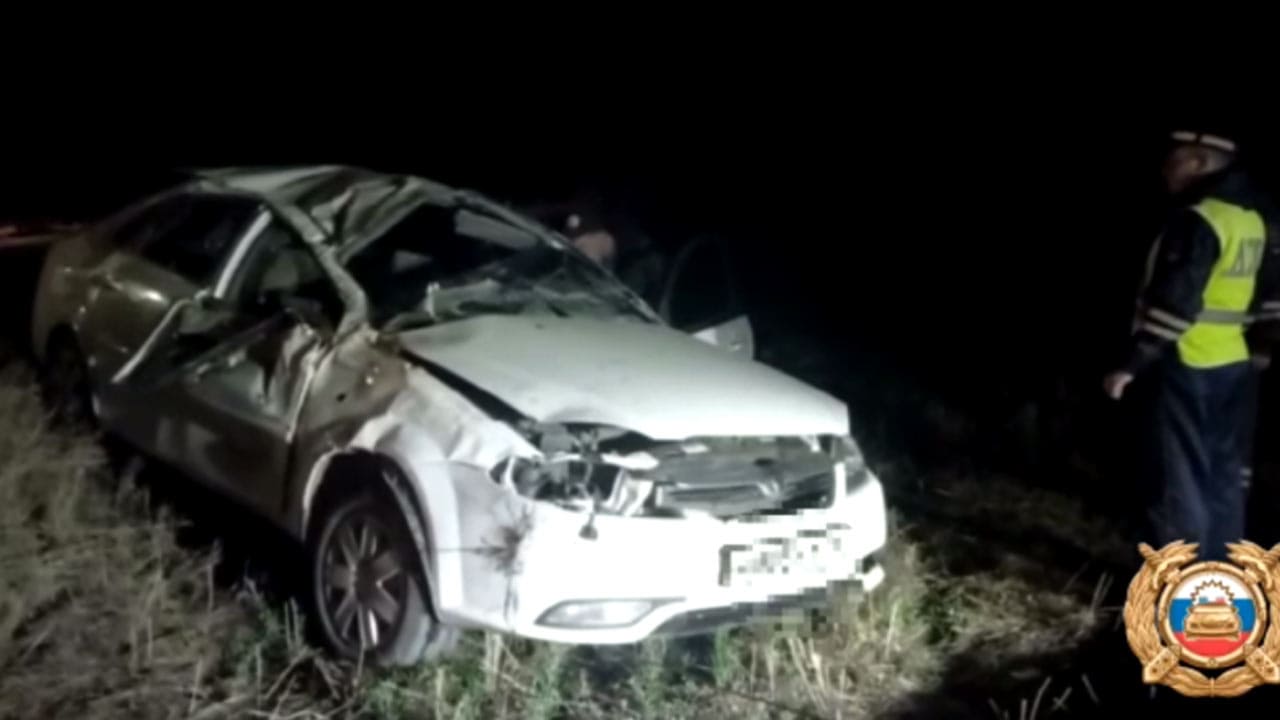 В Янаульском районе Башкирии водитель Daewoo Gentra погиб, опрокинувшись в кювет