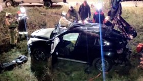 В Кармаскалинском районе Башкирии водитель БМВ опрокинулся в кювет