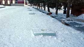 В Салавате сломали несколько скульптур на ледовом городке