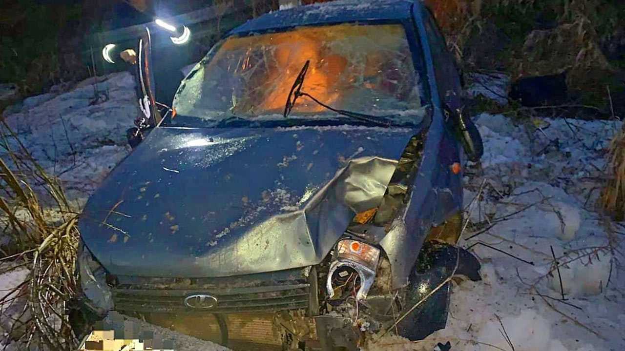 В Башкирии в жесткое ДТП попал пьяный водитель Lada Kalina