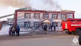 В Башкирии пожарные потушили огонь в магазине