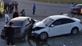 В Башкирии в массовой аварии с участием трех автомобилей пострадали 5 человек