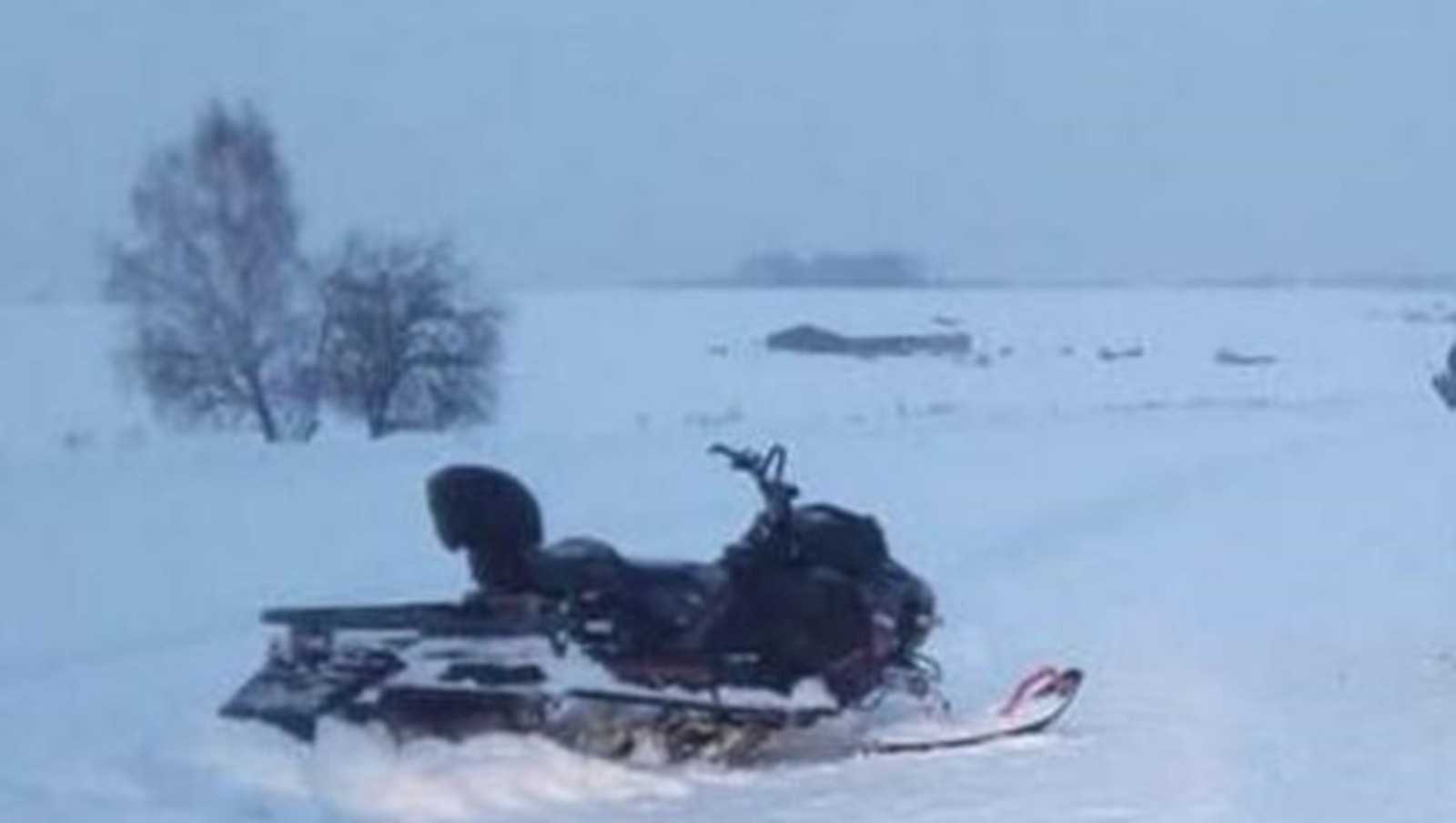 В Башкирии врезавшись в дерево погиб водитель снегохода