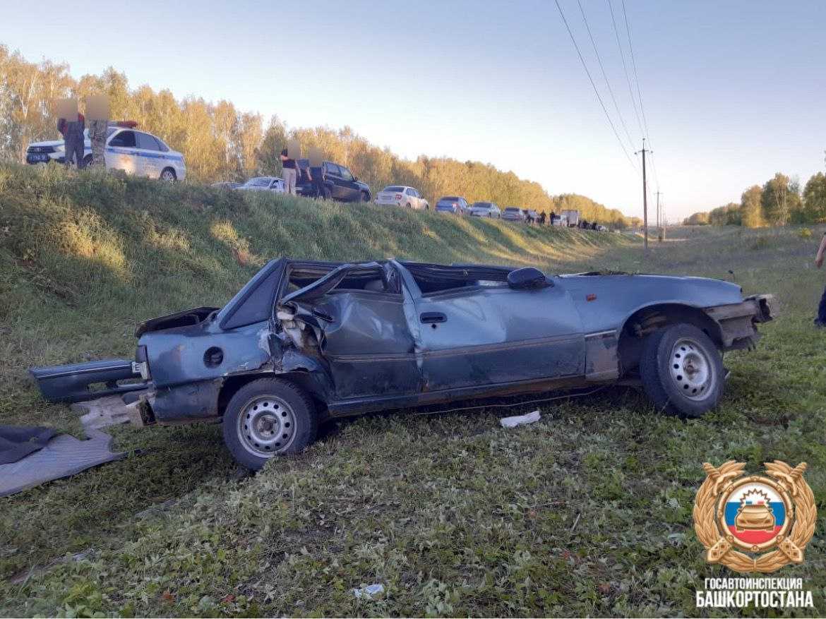 В Башкирии погиб водитель, опрокинув авто в кювет | новости Newsbash.ru