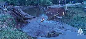 В Башкирии река затопила несколько придомовых территорий города Туймазы