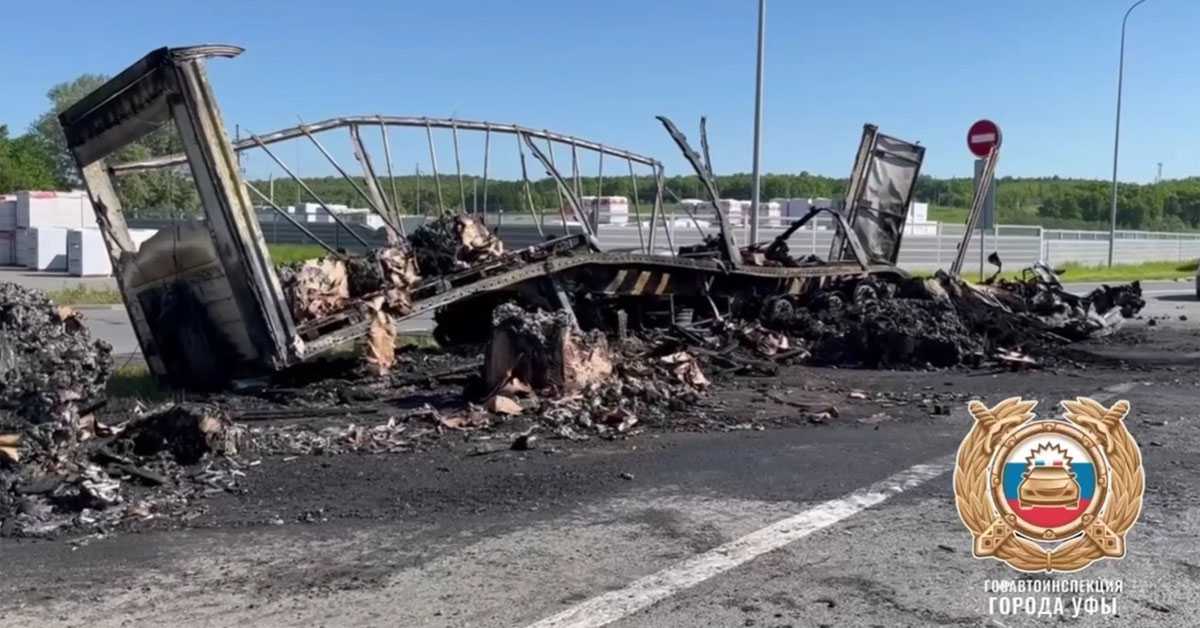 Смертельная авария на М-5 под Уфой: водитель погиб в огне