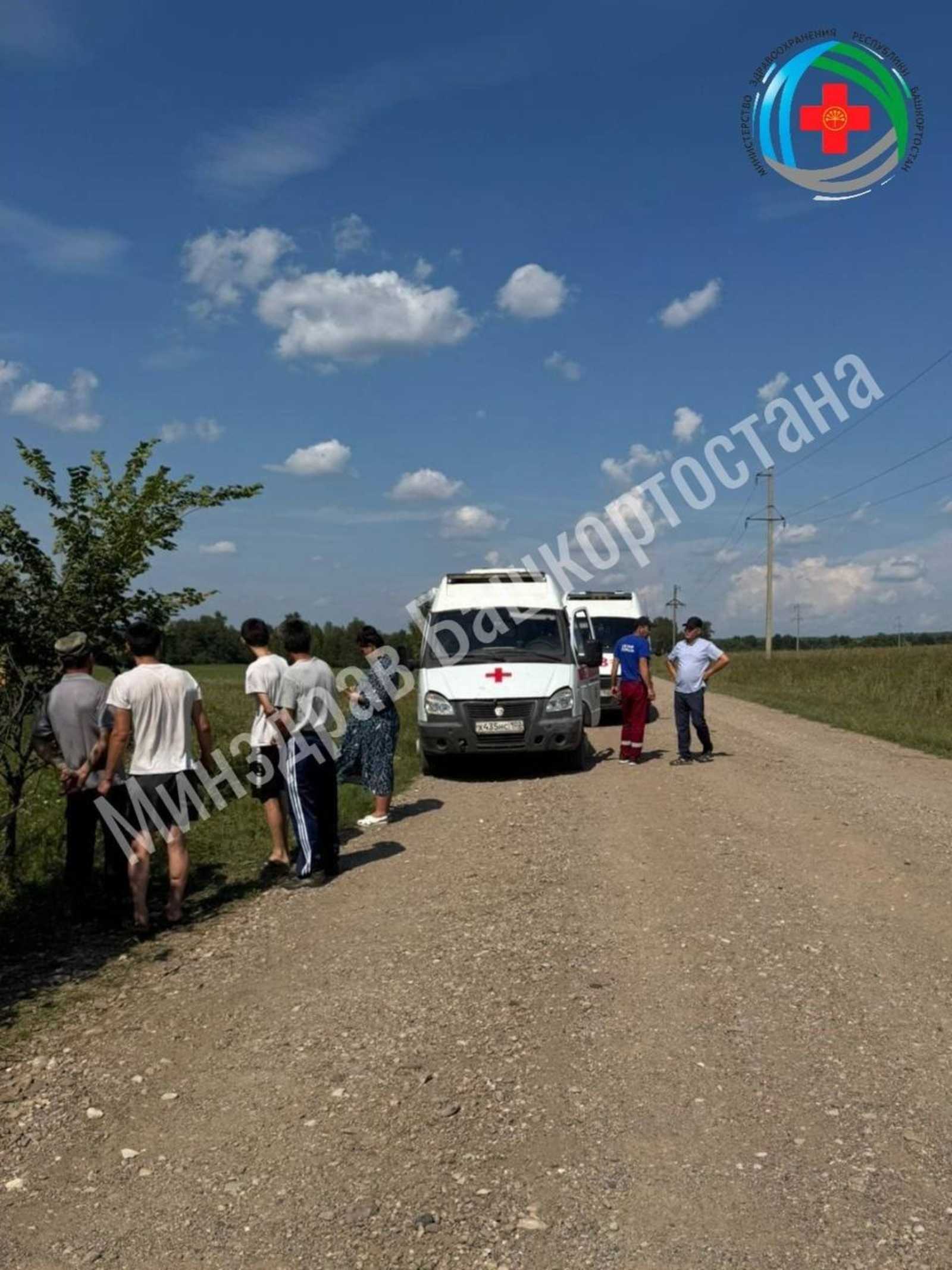 В Башкирии в аварию попала семья с шестью детьми
