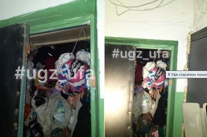 В Уфе спасатели освободили пенсионерку, зажатую в квартире горой вещей