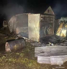 В Уфимском районе при пожаре в вагончике погиб человек