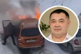 В Башкирии рабочий завода вытащил пострадавшего водителя из горящего автомобиля